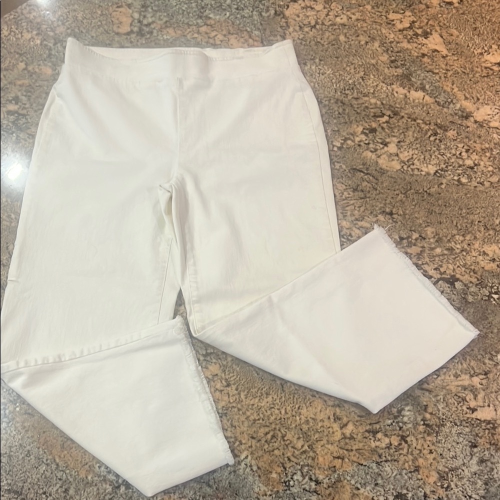 LOFT White Crop Pants
